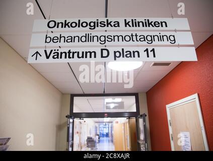 Clinica oncologica presso US, Ospedale Universitario di Linköping. Foto Gippe Gustafsson Foto Stock