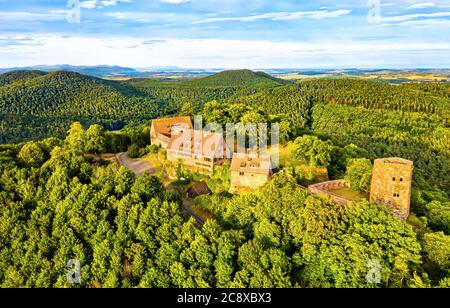 Castello di Hunebourg nei Vosgi - basso Reno, Alsazia, Francia Foto Stock