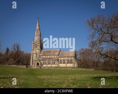 Chiesa di Santa Maria, Studley Royal. Foto Stock