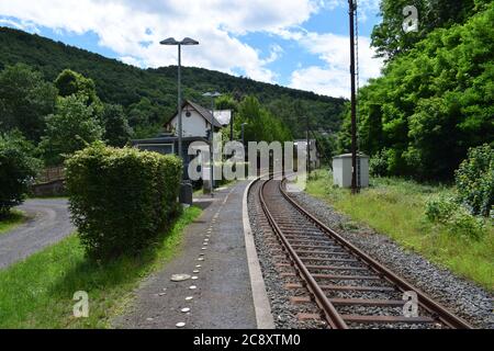 Stazione ferroviaria di Monreal, Eifel Foto Stock