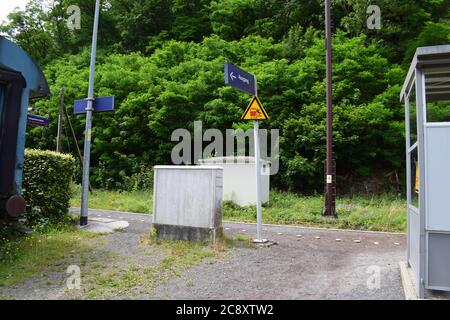 Stazione ferroviaria di Monreal, Eifel Foto Stock