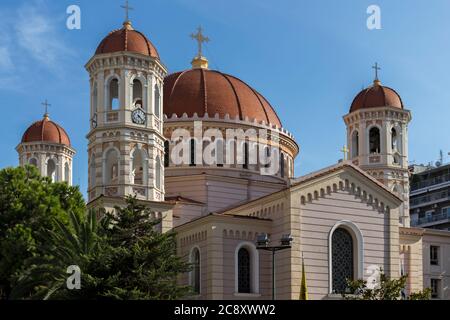 SALONICCO, GRECIA - 22 SETTEMBRE 2019: Santa Gregoria Palamas Chiesa Metropolitana al centro della città di Salonicco, Grecia Foto Stock