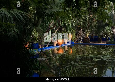 Casa commemorativa di Yves Saint Laurent – Giardini Majorelle a Marrakech, Marocco Foto Stock