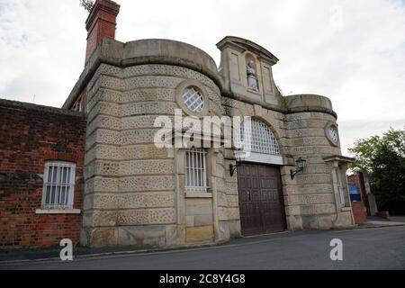 H.M. carcere di Shrewsbury. Ingresso della prigione. Foto Stock