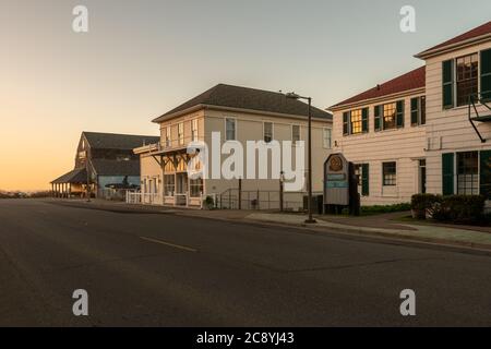 Vecchia stazione della guardia costiera a Bandon, Oregon Foto Stock