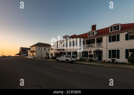 Vecchia stazione della guardia costiera a Bandon, Oregon Foto Stock