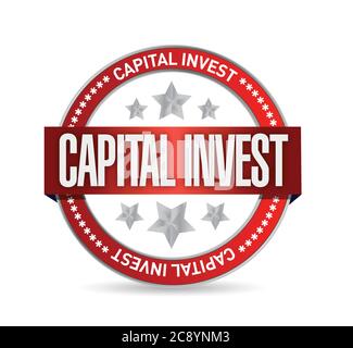 Disegno dell'illustrazione della guarnizione di investimento di capitale su uno sfondo bianco Illustrazione Vettoriale