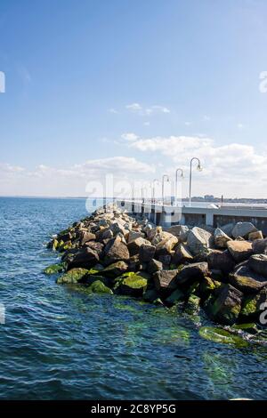 Sopot-molo sul Mar Baltico in Polonia Foto Stock