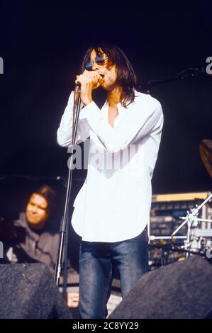 Primal Scream giocando al festival della lettura 2003, Reading, in Inghilterra, Regno Unito. Foto Stock