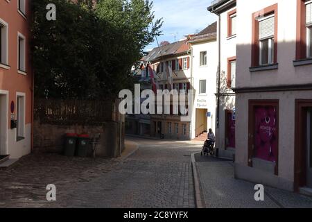 Bregenz / Austria - Agosto 09 2019: Nel centro storico di Bregenz, Austria Foto Stock