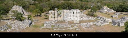 Rovine della città Maya post-classica di Mayapan, Yucatan, Messico. Foto Stock