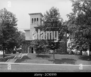 Biblioteca, Amherst College, Amherst, Massachusetts, USA, Detroit Publishing Company, 1904 Foto Stock