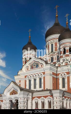 Europa, Stati baltici, Estonia, Tallinn, esterno della cattedrale di St Alexander Nevski Foto Stock