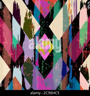 sfondo astratto, con tratti, schizzi e linee geometriche Illustrazione Vettoriale