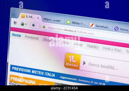 Ryazan, Russia - 27 maggio 2018: Homepage del sito Ilmeteo sul display del PC, url - ilMeteo.it Foto Stock