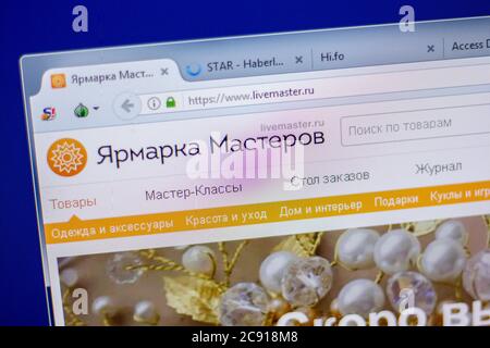 Ryazan, Russia - 05 giugno 2018: Homepage di LiveMaster sito web sul display del PC, url - LiveMaster.ru Foto Stock