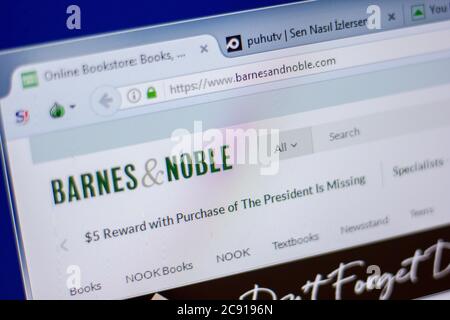 Ryazan, Russia - 05 giugno 2018: Homepage di BarnesAndNoble sito web sul display del PC, url - BarnesAndNoble.com Foto Stock