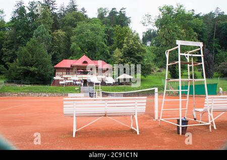 Tennis Club Pavilion, costruito nel 1924-1926, dall'architetto Josef Skrivanek, Luhacovice, Regione Zlin, Repubblica Ceca, 19 luglio 2020. (Foto CTK/Libor Sojka Foto Stock