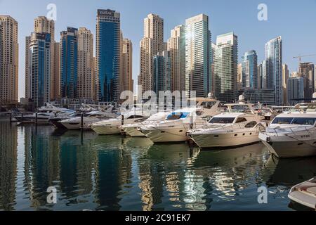 Dubai Marina, Dubai, UAE Foto Stock