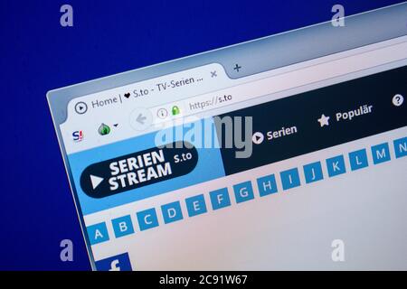 Ryazan, Russia - 26 giugno 2018: Homepage del sito web S sul display del PC. URL - S. a. Foto Stock