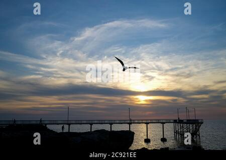 Il nightcliff jetty a Darwin, territorio del Nord, Australia Foto Stock