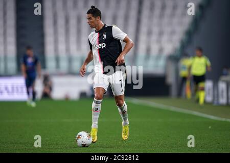 TORINO, ITALIA - 26 giugno 2020: Torino (Italia) 26 giugno 2020. Serie Italiana A. Juventus FC vs noi Lecce. Cristiano Ronaldo di Juventus FC . Foto Stock