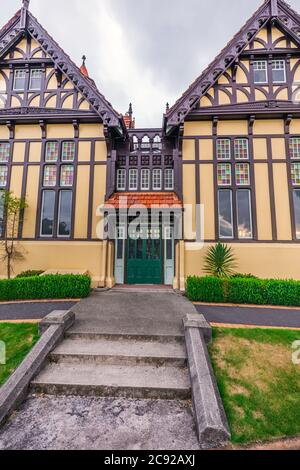 Rotorua Museo di Arte e Storia nella città geotermica di Rotorua, Nuova Zelanda Foto Stock