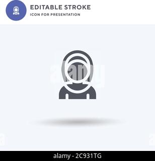 Vettore icona di non esecuzione, segno piatto riempito, pittogramma solido isolato su bianco, illustrazione del logo. Icona di annullamento per la presentazione. Illustrazione Vettoriale