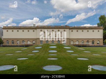 Sul retro con giardino del Museo Staedel, museo d'arte a Francoforte sul meno Foto Stock