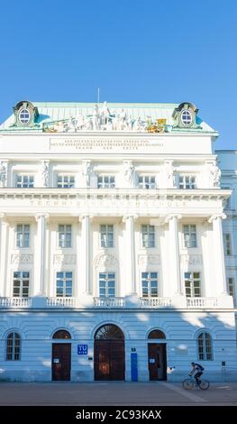 Wien, Vienna: Technische Universität tu Wien (Università di tecnologia di Vienna) edificio principale nel 01. Città vecchia, Vienna, Austria Foto Stock