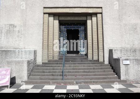 Darmstadt, Hessen/Germania - Maggio 31 2019: Ingresso della torre di nozze a Darmstadt, Mathildenhoehe Foto Stock