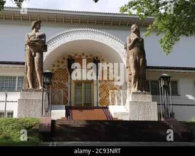 Darmstadt, Hessen/ None - Maggio 31 2019: Museo Kuenstlerkolonie situato a Mathildenhoehe a Darmstadt, Germania Foto Stock