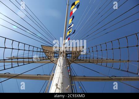 Stoccolma, / Svezia - Giugno 07 2013: barca a vela Chapman utilizzato oggi come ostello della gioventù nel centro di stoccolma Foto Stock
