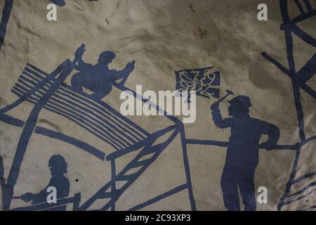 Stoccolma / Svezia - Giugno 07 2013: Arte nella stazione della metropolitana T-Centralen und Kungstraegarden Foto Stock