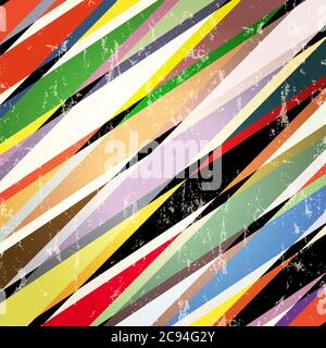 sfondo geometrico astratto colorato, illustrazione con tratti di vernice e schizzi Illustrazione Vettoriale