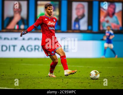 Milano, Italia. 28 luglio 2020. Alex Meret del SSC Napoli durante la Serie A 2019/20 partita tra FC Internazionale vs SSC Napoli allo Stadio San Siro di Milano il 28 luglio 2020 - Foto Fabrizio Carabelli/LM Credit: Fabrizio Carabelli/LPS/ZUMA Wire/Alamy Live News Foto Stock