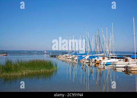 Geografia / viaggio, Germania, Baviera, Fischen ad Ammersee (Lago Ammer), barche a vela, diritti aggiuntivi-clearance-Info-non-disponibile Foto Stock