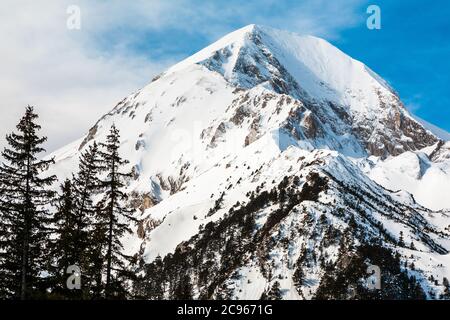 Vetta Vihren - la più alta delle montagne Pirin, Bulgaria Foto Stock