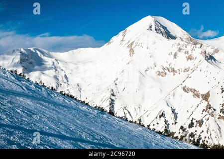 Vetta Vihren - la più alta delle montagne Pirin, Bulgaria Foto Stock