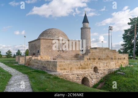 La vista del insediamento Bolgar nella Riserva-Museo storico e architettonico dello Stato bulgaro Foto Stock