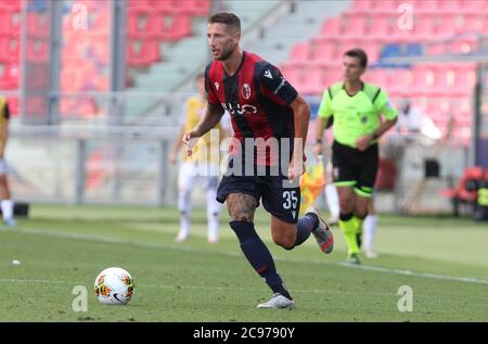 Bologna, Italia. 01 gennaio 2020. Calcio serie A - Bologna FC - Mitchell Dijks durante il Bologna FC serie italiana Calcio A stagione 2019/2020, serie italiana UNA partita di calcio a Bologna, Italia, Gennaio 01 2020 Credit: Independent Photo Agency/Alamy Live News Foto Stock