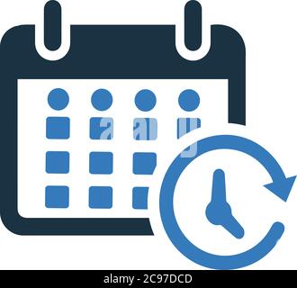 Icona Calendario, programma. Icona bella, meticolosamente progettata. Vettore ben organizzato e modificabile per qualsiasi utilizzo. Illustrazione Vettoriale