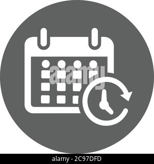 Icona Calendario, programma. Icona bella, meticolosamente progettata. Vettore ben organizzato e modificabile per qualsiasi utilizzo. Illustrazione Vettoriale