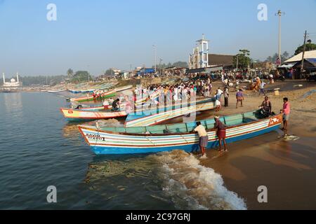 vizhinjam, pesca, harbur, trivandrum, kerala, India Foto Stock