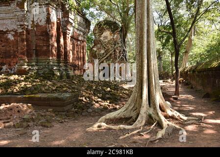 Prasat Bram a Koh Ker, Cambogia Foto Stock