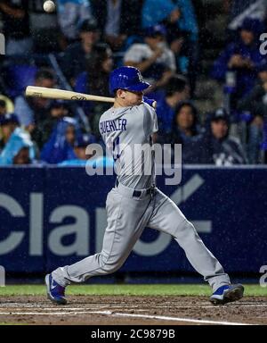 Walker Buehler de los dodgers, durante el partido de beisbol de los Dodgers de Los Angeles contra Padres de San Diego, durante el primer juego de la serie las Ligas Mayores del Beisbol en Monterrey, Mexico el 4 de Mayo 2018.(Photo: Luis Gutierrez) Foto Stock