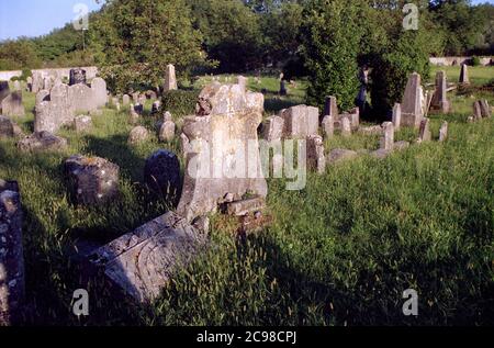 Slovenia, Nova Gorica, Vecchio Cimitero Ebraico Foto Stock