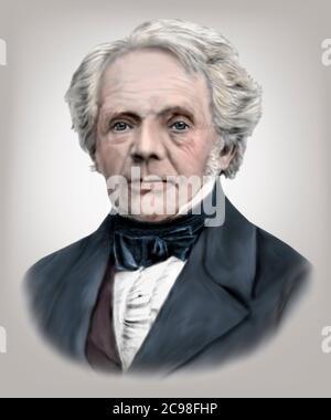 August Ferdinand Moebius 1790-1868 astronomo matematico tedesco Foto Stock