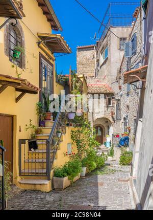 Morlupo piccolo e bellissimo borgo in provincia di Roma, Lazio, Italia. Foto Stock