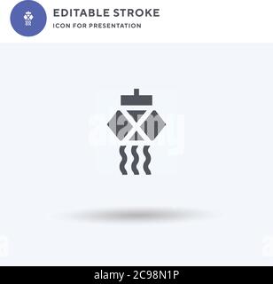 Vettore di icone Kandeel, segno piatto riempito, pittogramma solido isolato su bianco, illustrazione del logo. Icona Kandeel per la presentazione. Illustrazione Vettoriale